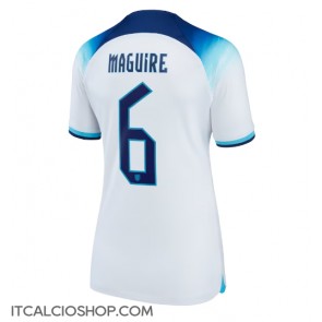 Inghilterra Harry Maguire #6 Prima Maglia Femmina Mondiali 2022 Manica Corta